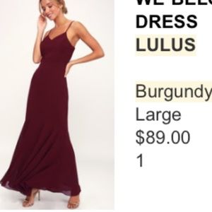 Lulu’s Burgundy bridesmaid dress